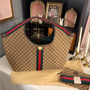 New! Brown large Giglio tote bag